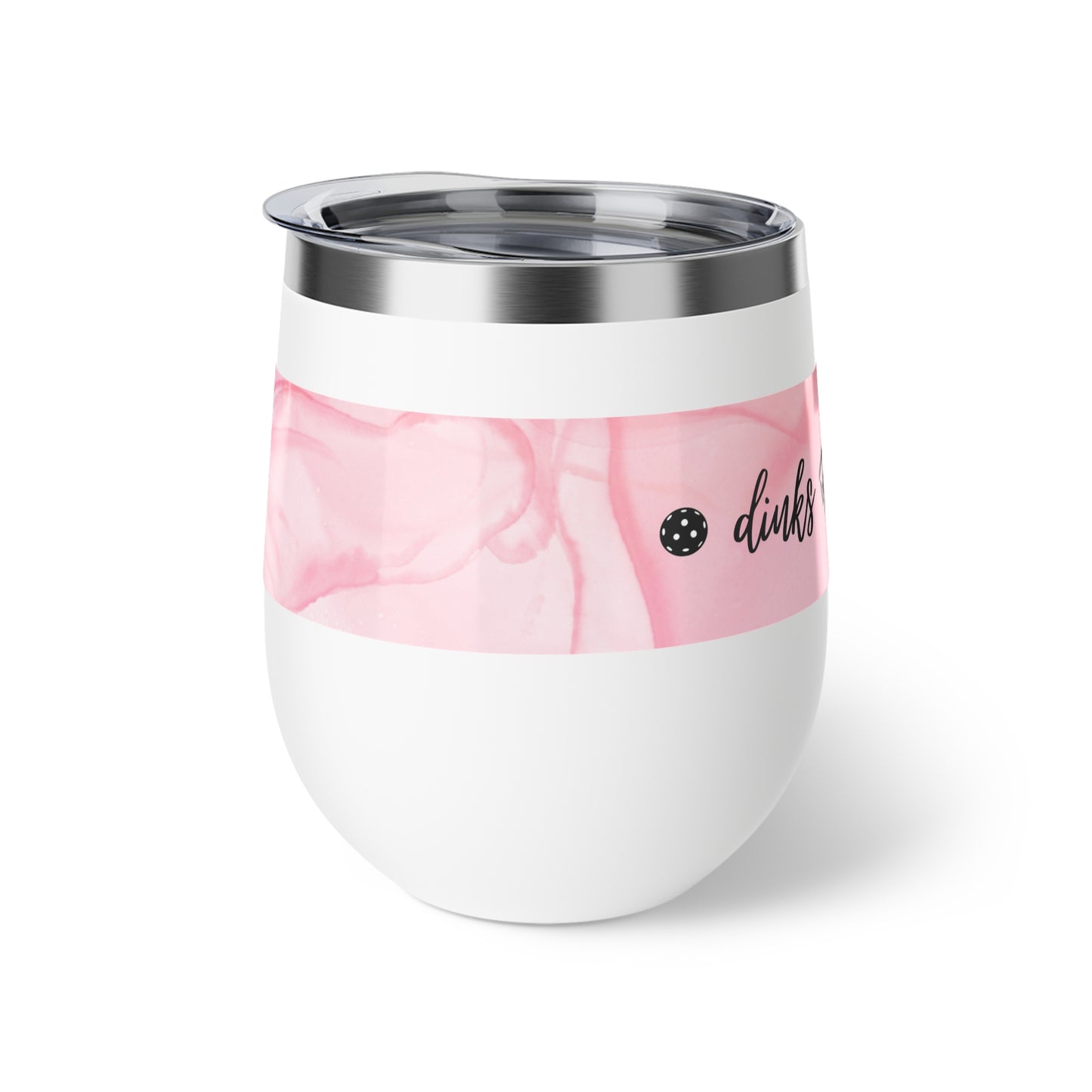 Dinks Before Dinks Pink Watercolor Art Wine Tumbler