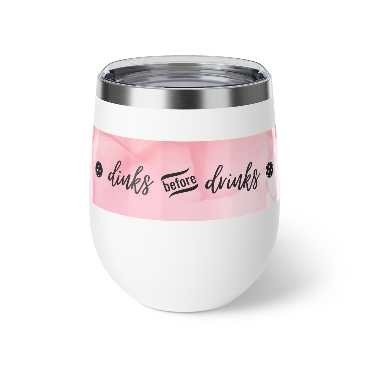 Dinks Before Dinks Pink Watercolor Art Wine Tumbler