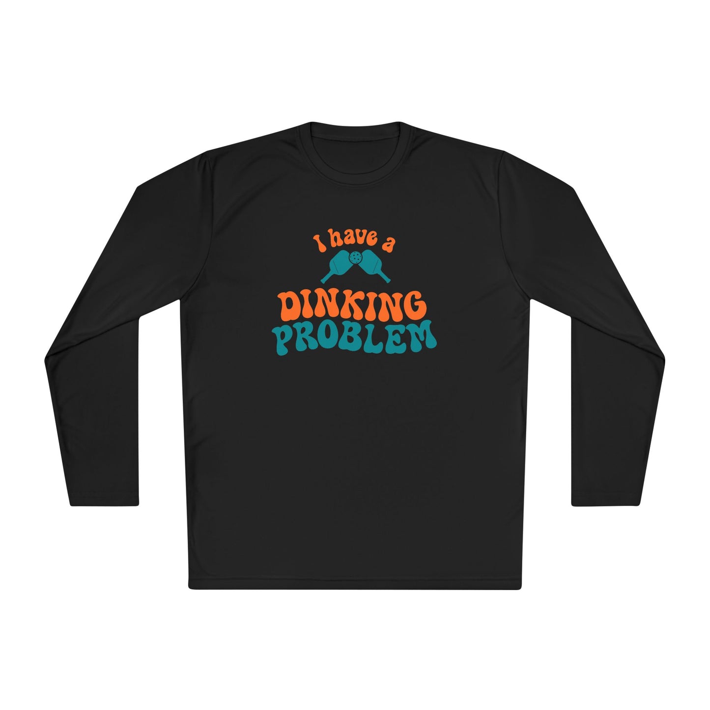 I Have a Dinking Problem Retro Orange/Blue Long Sleeve Performance Tee
