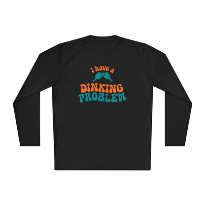 I Have a Dinking Problem Retro Orange/Blue Long Sleeve Performance Tee