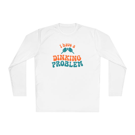 I Have a Dinking Problem Retro Orange/Blue Long Sleeve Performance Tee