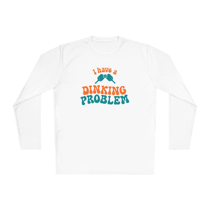 I Have a Dinking Problem Retro Orange/Teal Long Sleeve Performance Tee