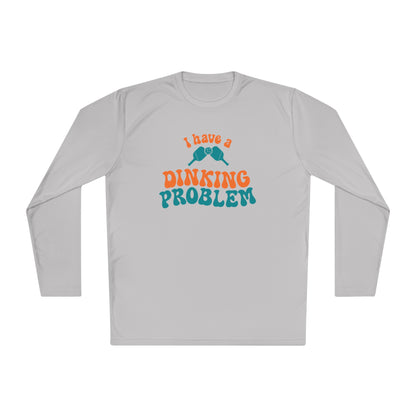 I Have a Dinking Problem Retro Orange/Teal Long Sleeve Performance Tee