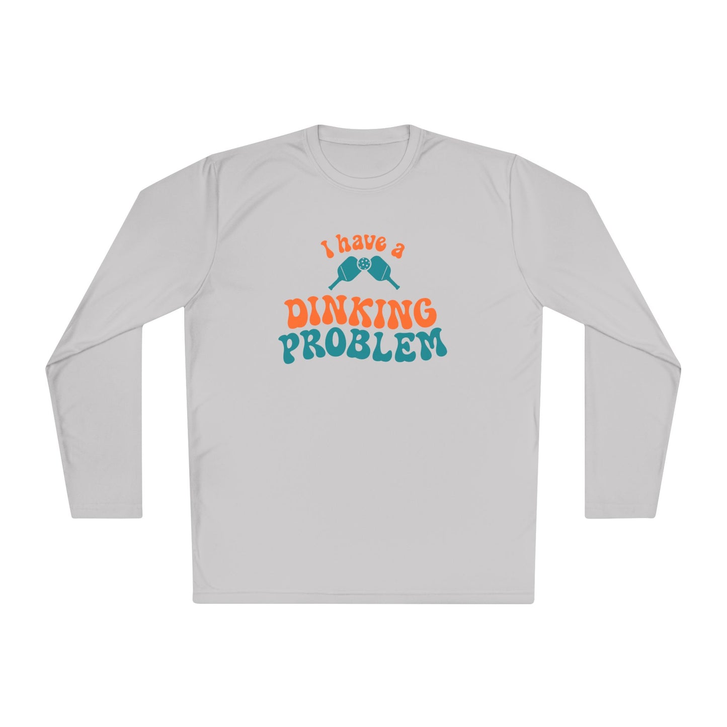 I Have a Dinking Problem Retro Orange/Blue Long Sleeve Performance Tee