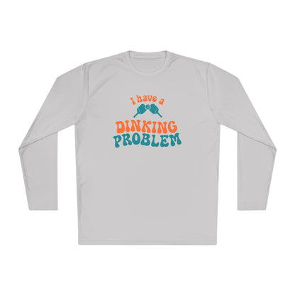 I Have a Dinking Problem Retro Orange/Blue Long Sleeve Performance Tee