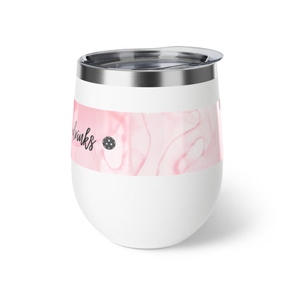Dinks Before Dinks Pink Watercolor Art Wine Tumbler