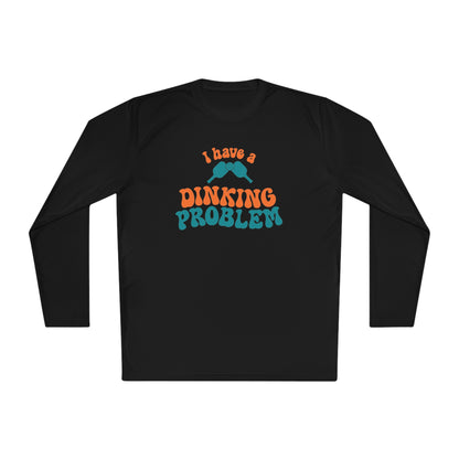 I Have a Dinking Problem Retro Orange/Teal Long Sleeve Performance Tee