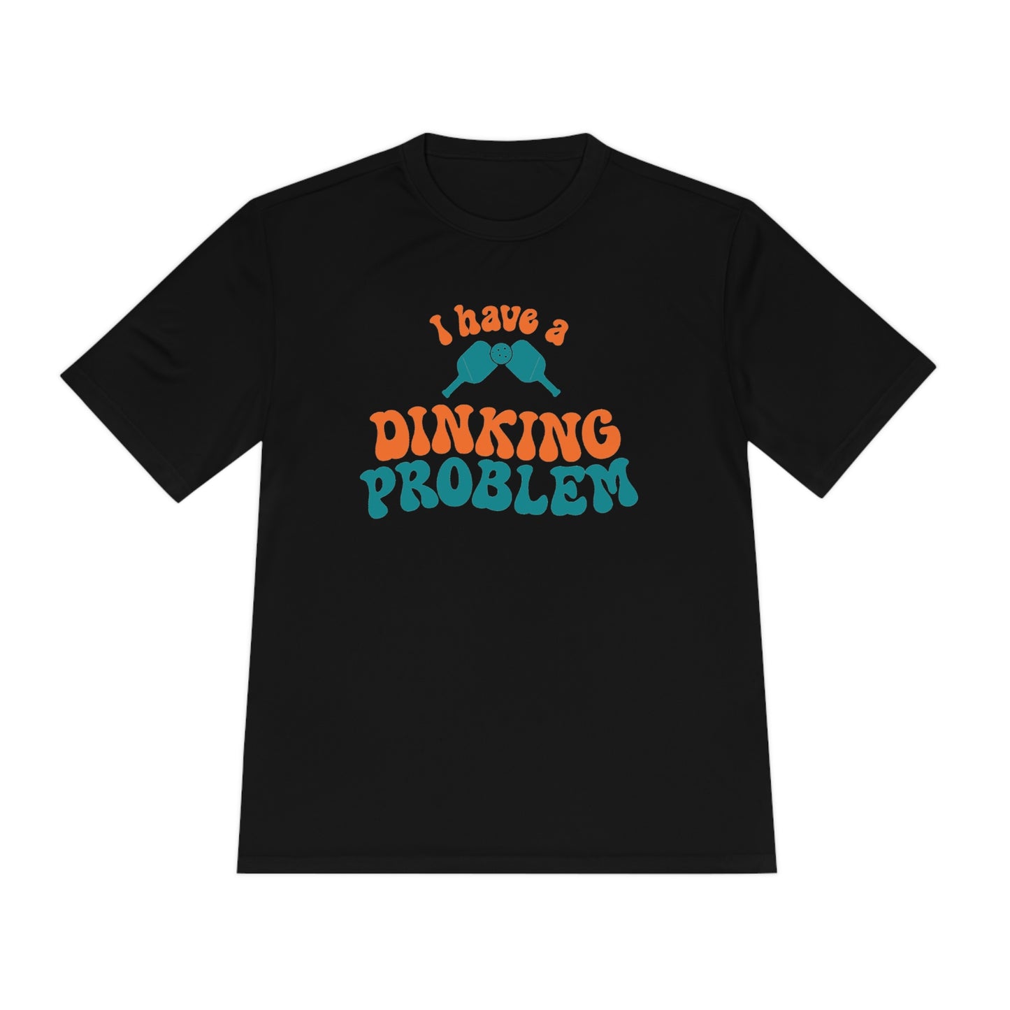 I Have a Dinking Problem Retro Orange/Teal Performance Tee