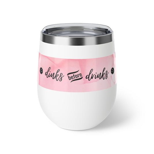 Dinks Before Dinks Pink Watercolor Art Wine Tumbler