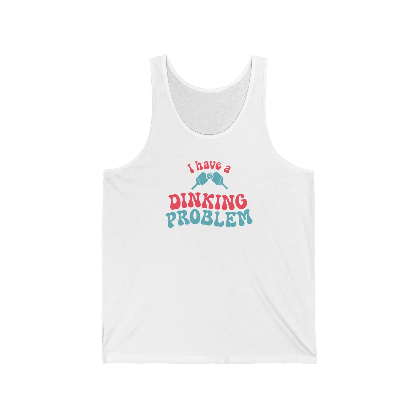 I Have a Dinking Problem Pink/Teal Retro Tank Top