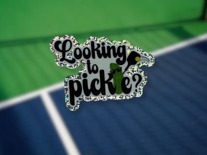 Looking To Pickleball? Glitter Sticker